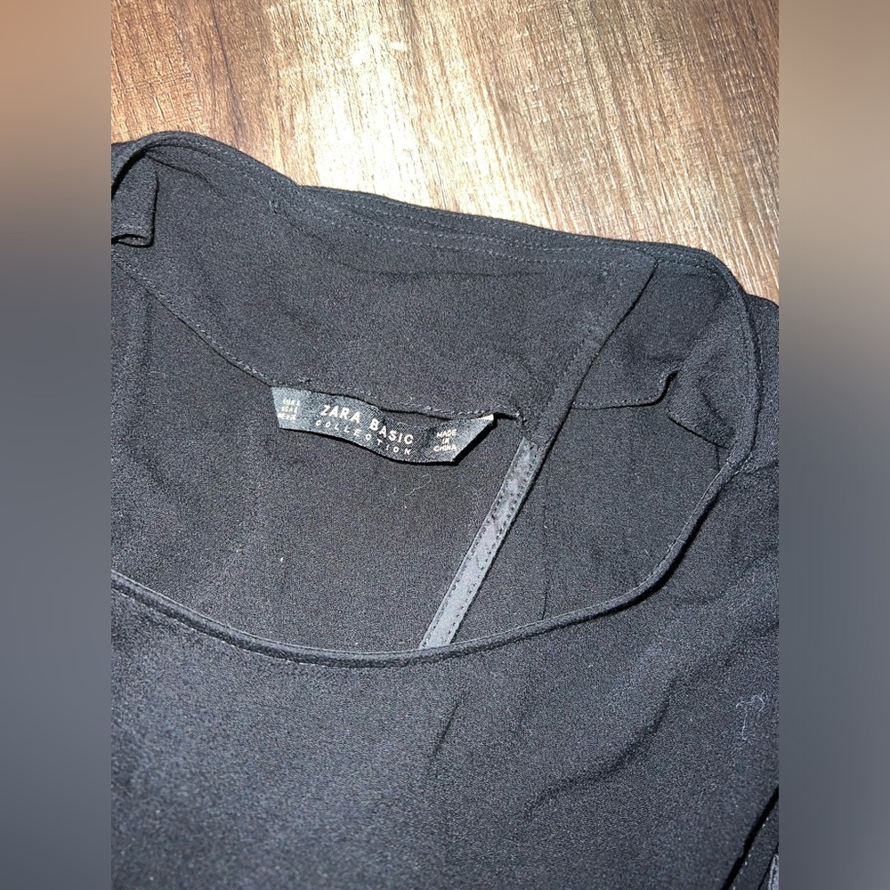 Zara Basic Collection Black Tie Front Romper - image 6